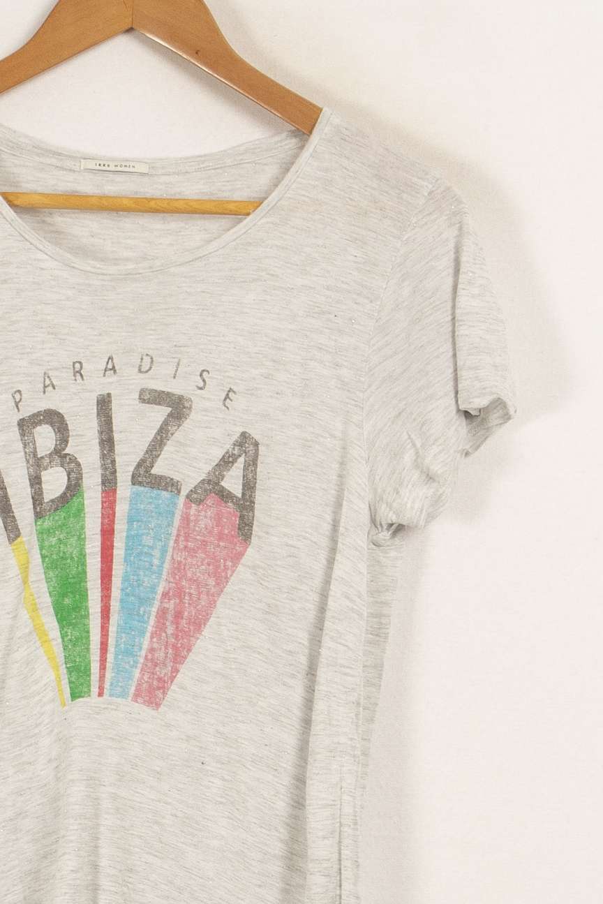 T-shirt gris avec motif - Taille S/36 - Image 3