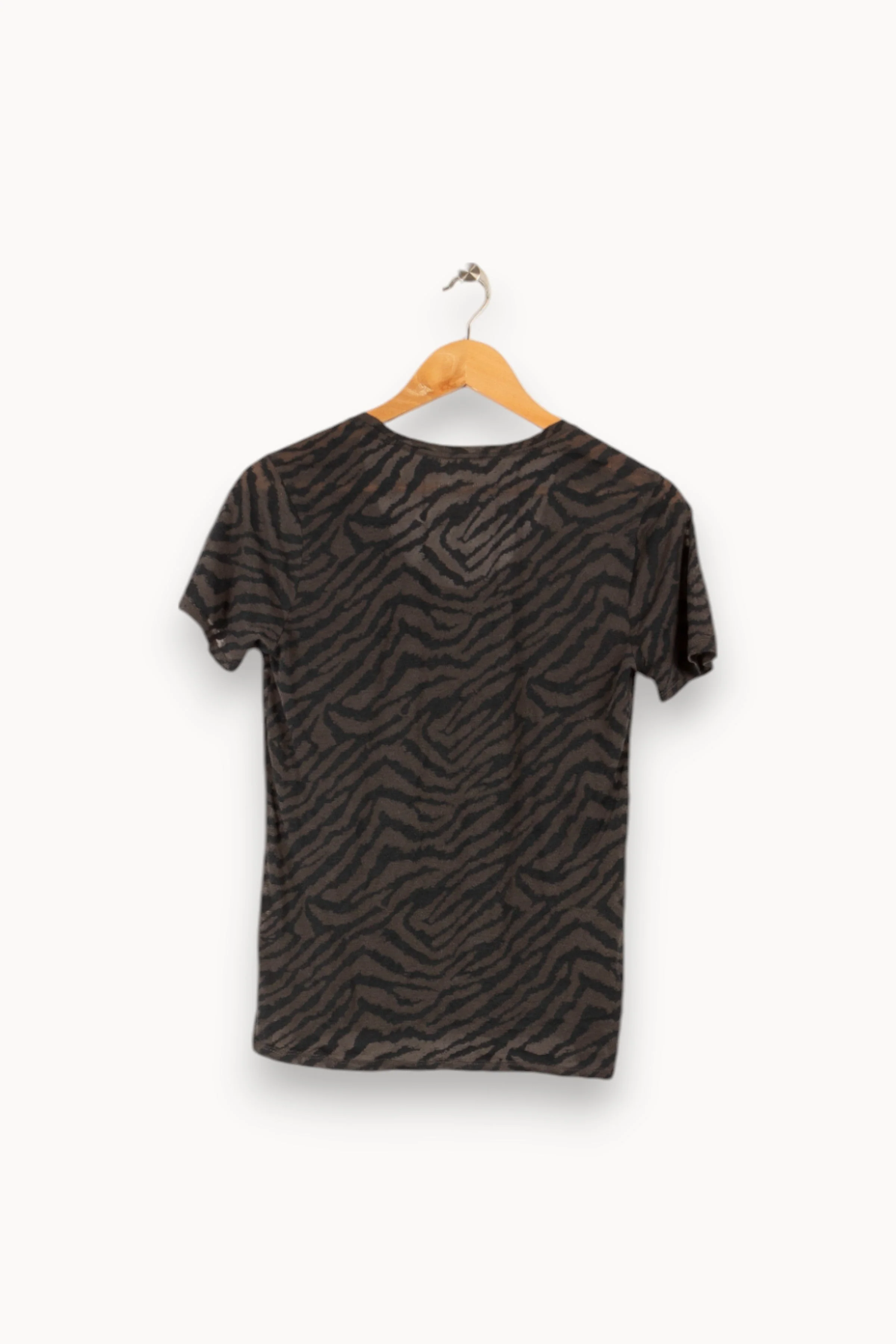 T-shirt gris foncé zébré - Taille XS/34 - Image 4