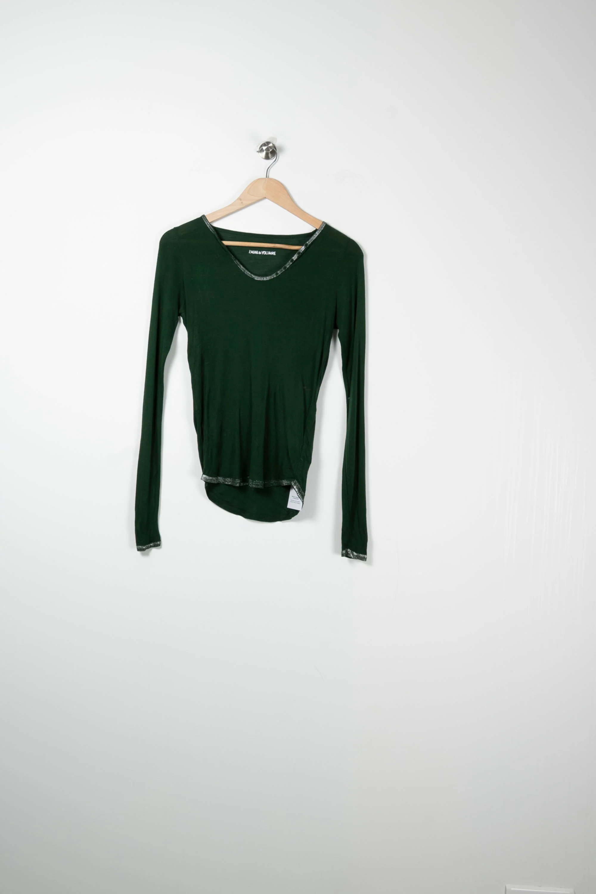 T-shirt Manche Longue Vert - Taille XS/34 - Image 2