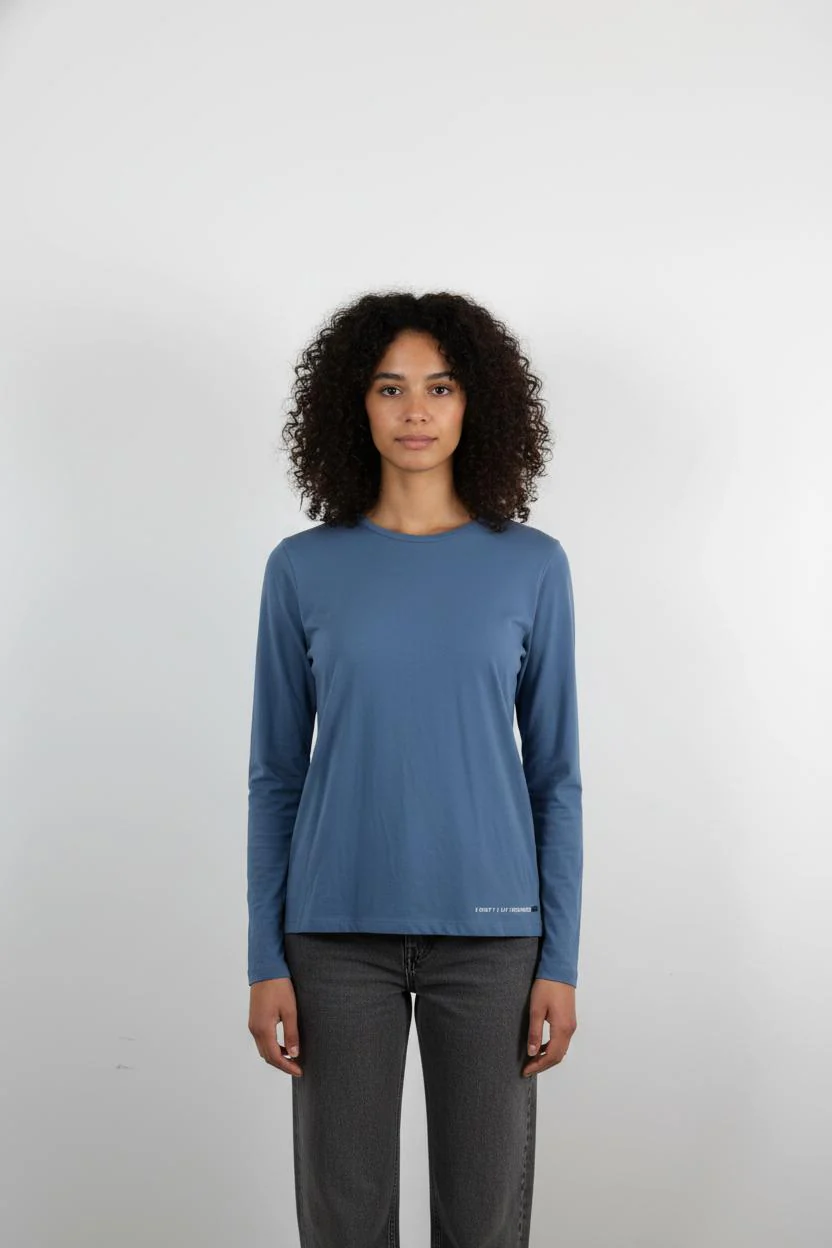 T-shirt Manches Longues Bleu - Taille S/36
