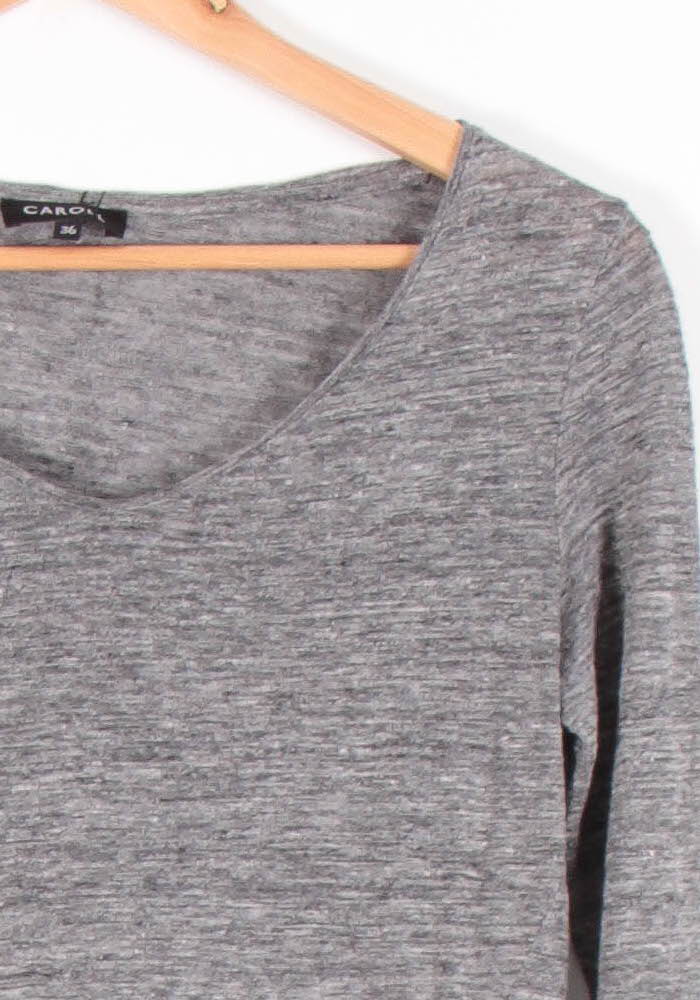T-shirt Manches Longues Gris - Taille S/36 - Image 3