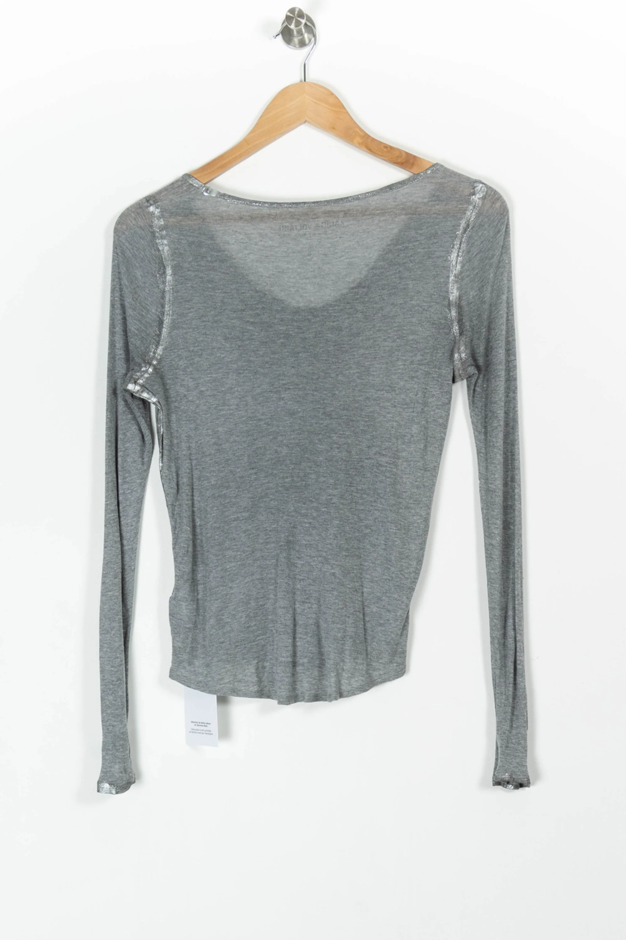 T-shirt Manches Longues Gris - Taille S/36 - Image 4