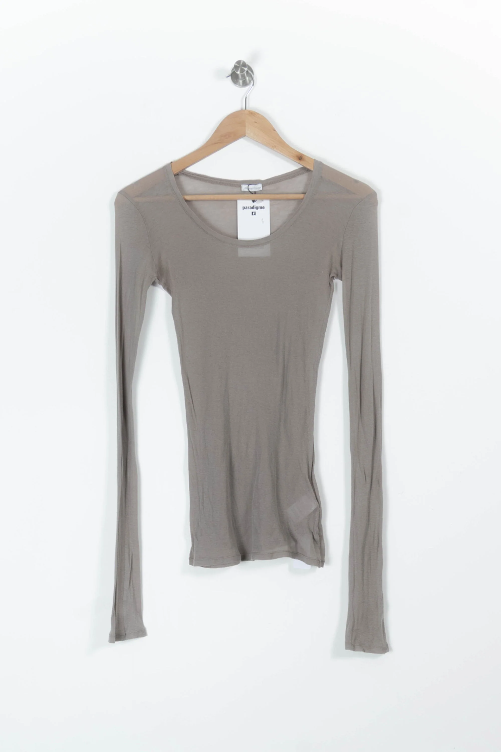 T-shirt Manches Longues Marron - Taille S/36 - Image 2