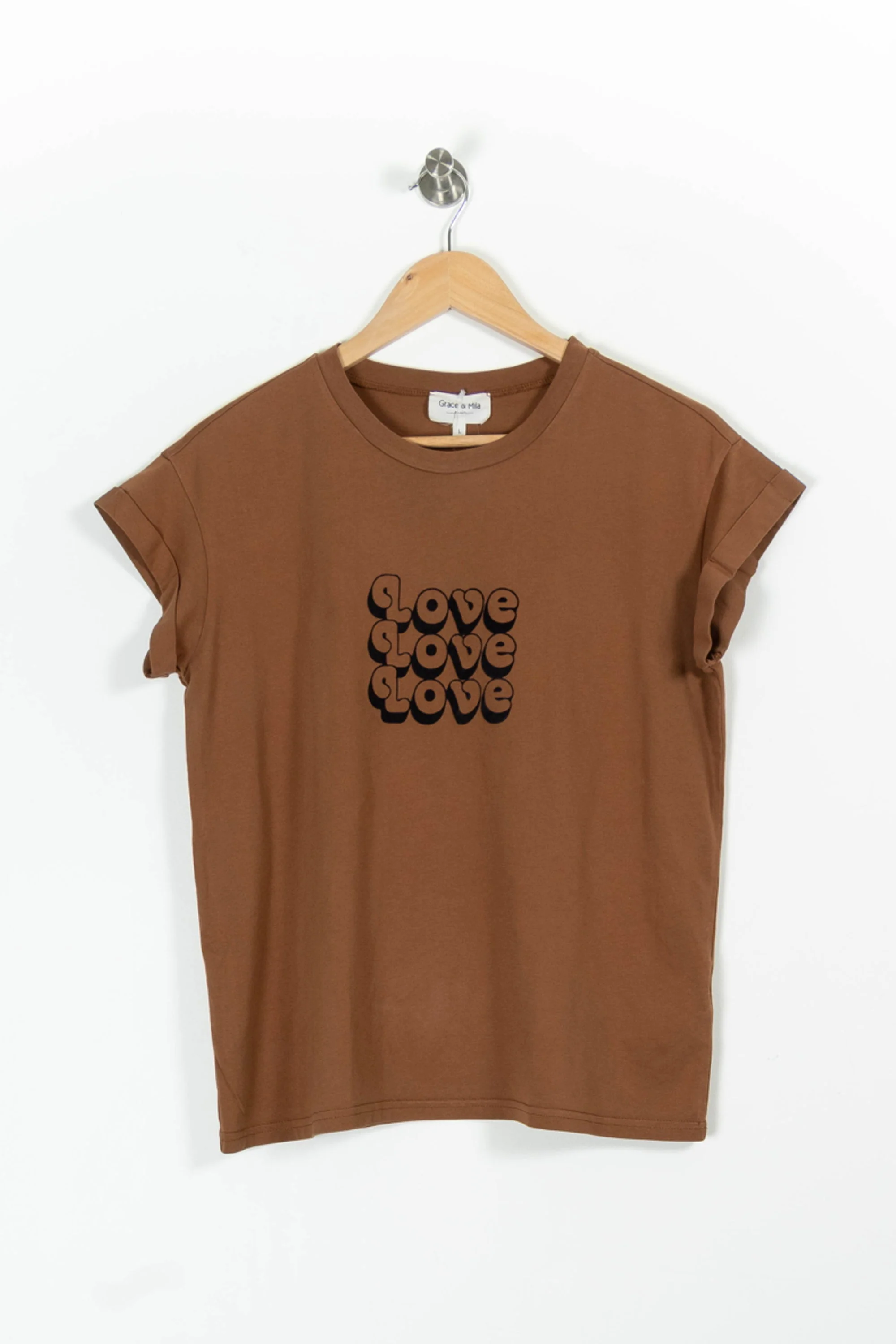 T-shirt Marron - Taille L/40 - Image 2