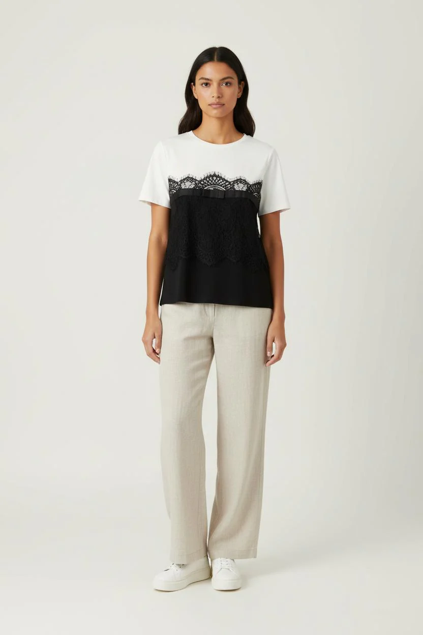 T shirt Noir et Blanc - Taille S/36