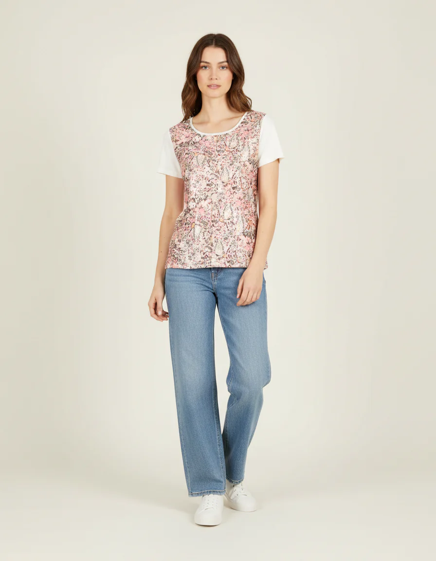 T-shirt rose - Taille XS/34