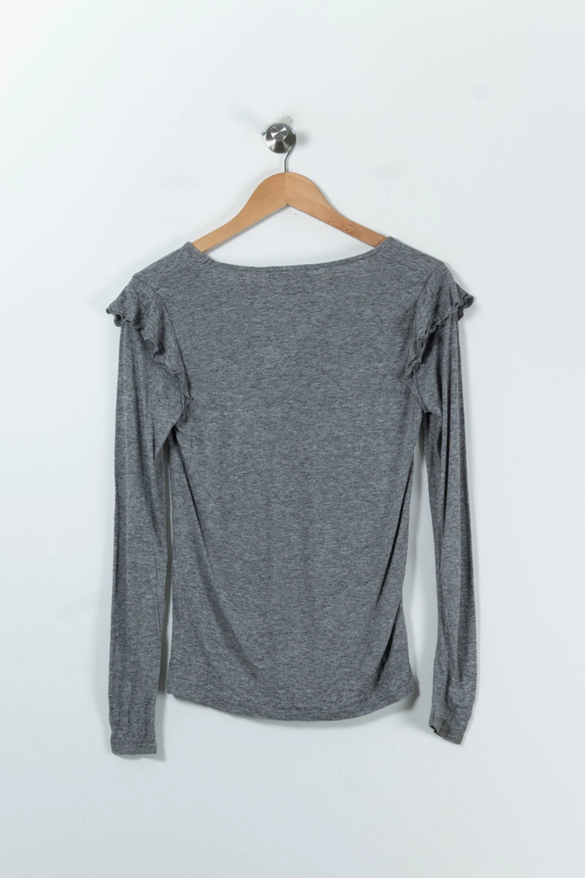 Tee-shirt à Manches Longues Gris - Taille S/36 - Image 4