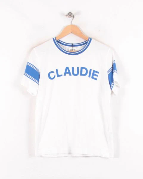 Tee-shirt Blanc et Bleu - Taille M/38 - Image 2