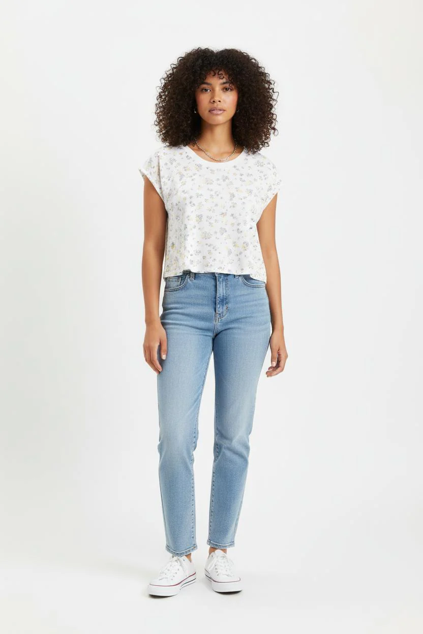 Tee-shirt Blanc et Jaune - Taille S/36