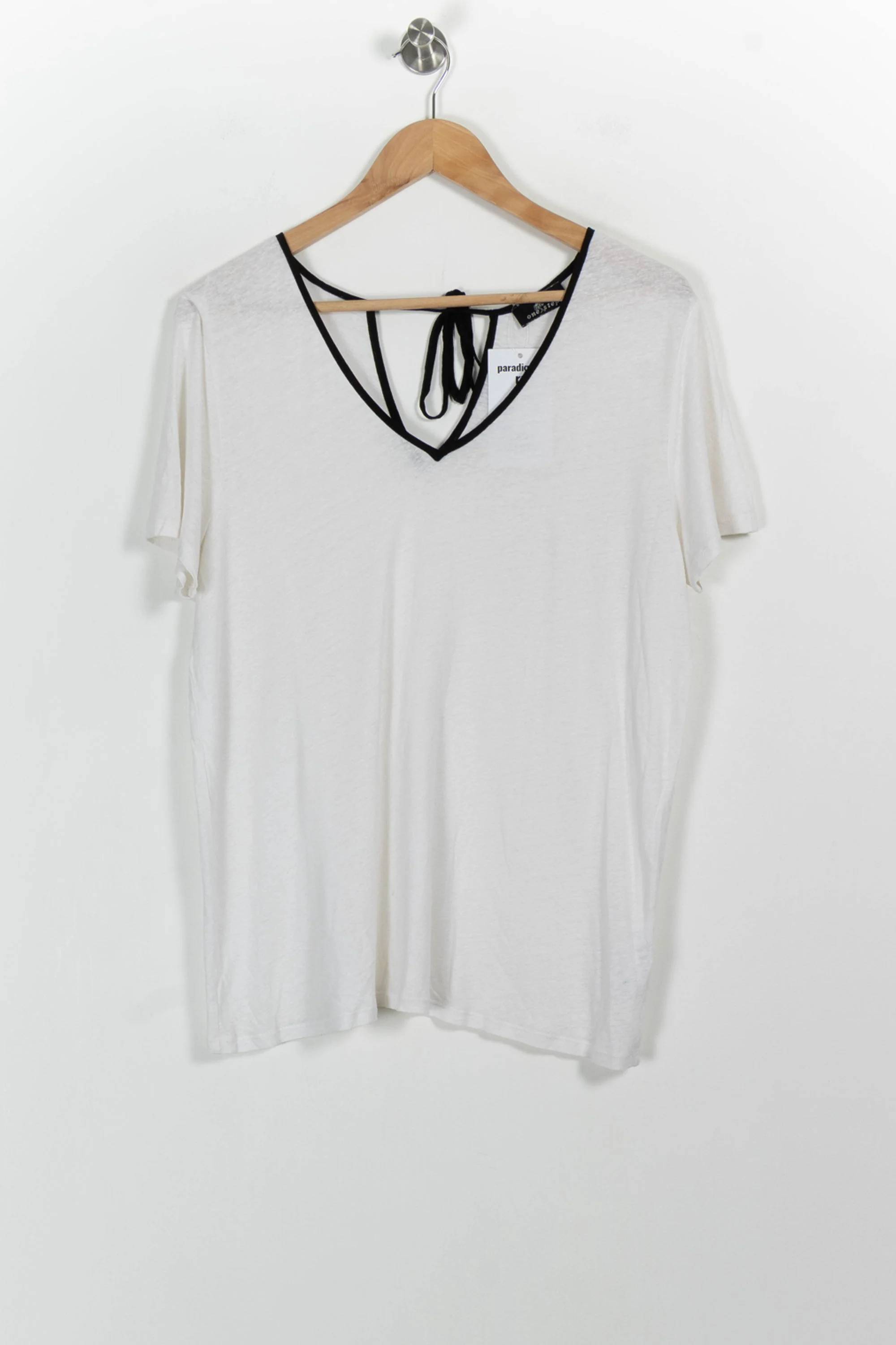 Tee-shirt Blanc et Noir - Taille XL/42 - Image 2