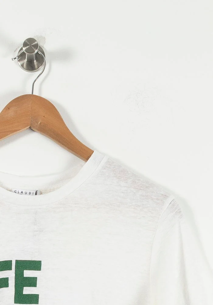 Tee-shirt Blanc et Vert - Taille S/36 - Image 3