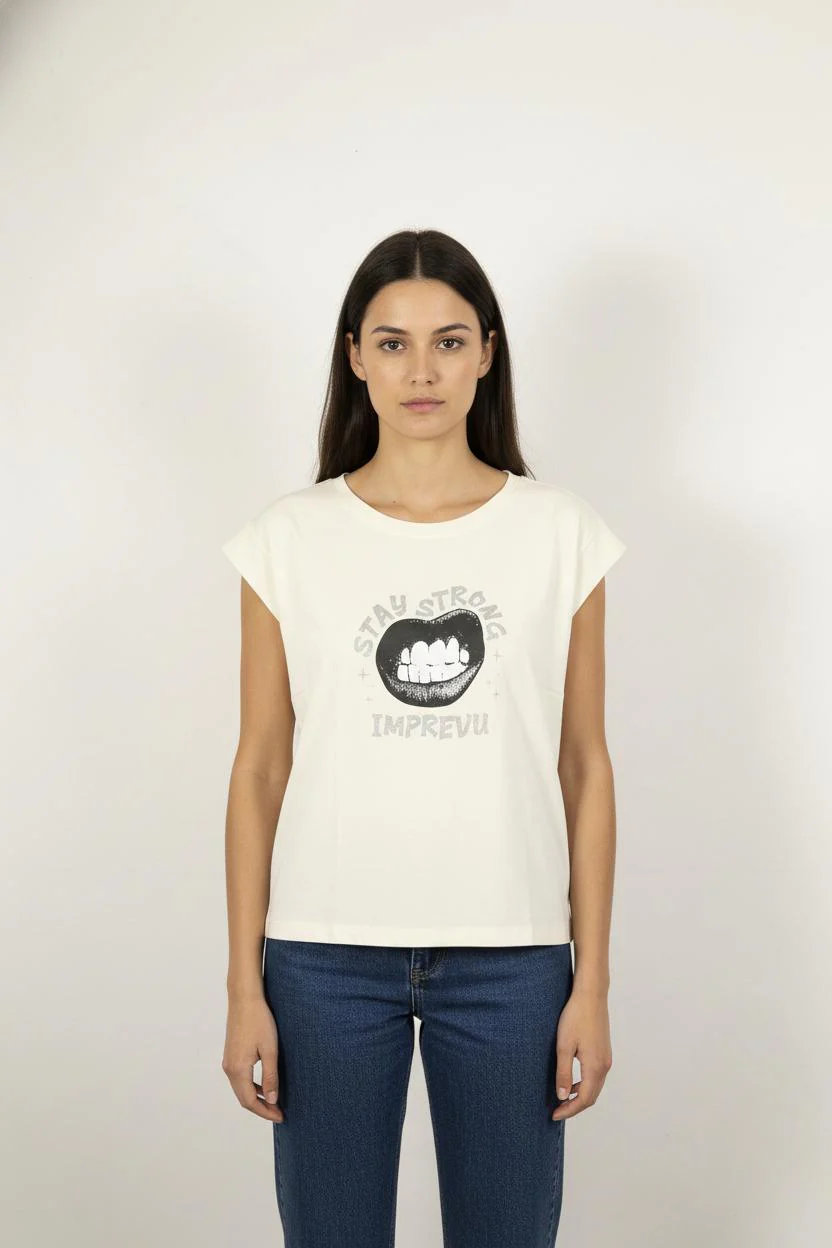 Tee-shirt Blanc - Taille XS/34