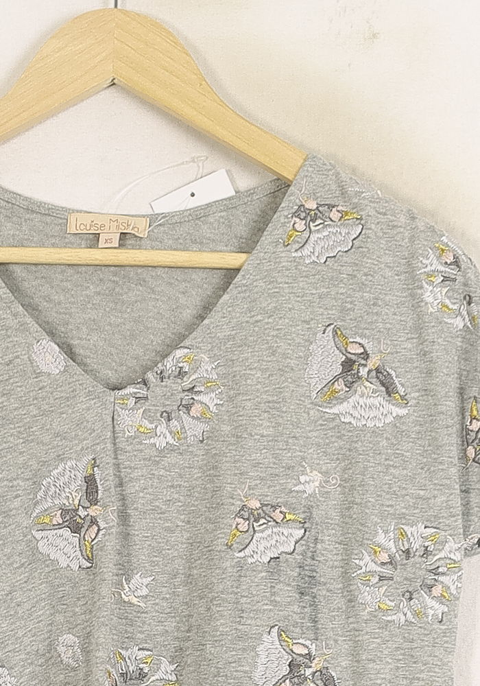 Tee-shirt Gris - Taille XS/34 - Image 3