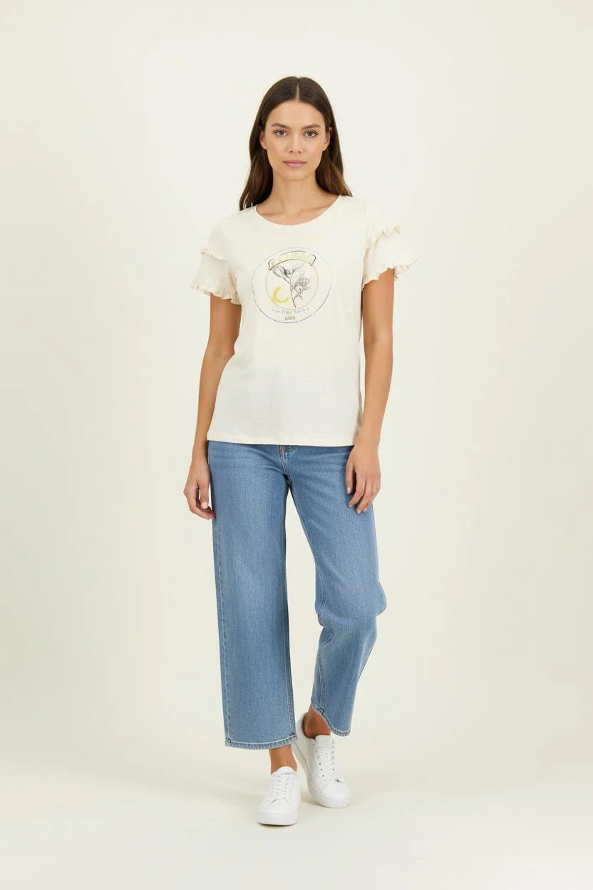 Tee-shirt Manches Courtes Beige - Taille S/36
