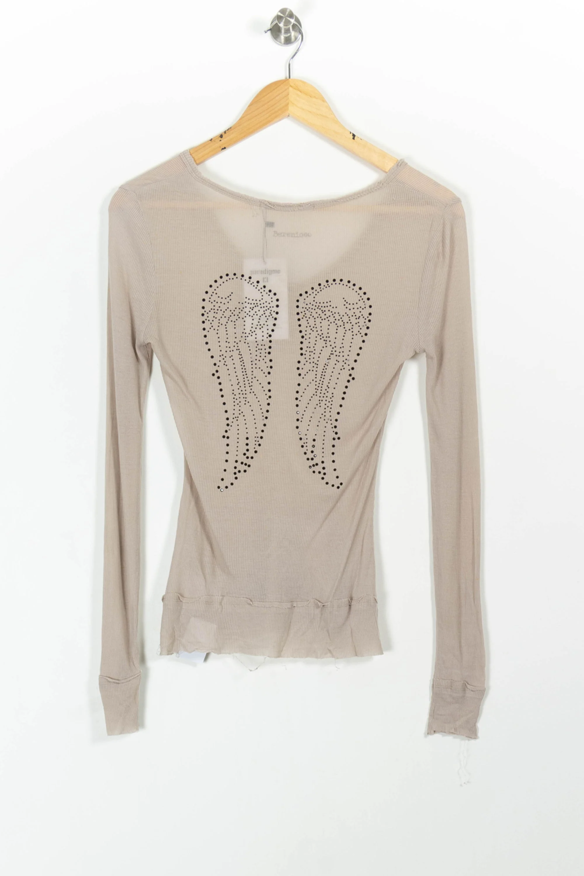 Tee-shirt manches longues Beige - Taille XS/34 - Image 4