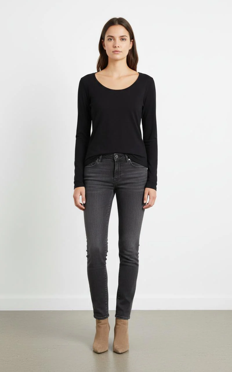 Tee-shirt Manches Longues Bleu - Taille S/36
