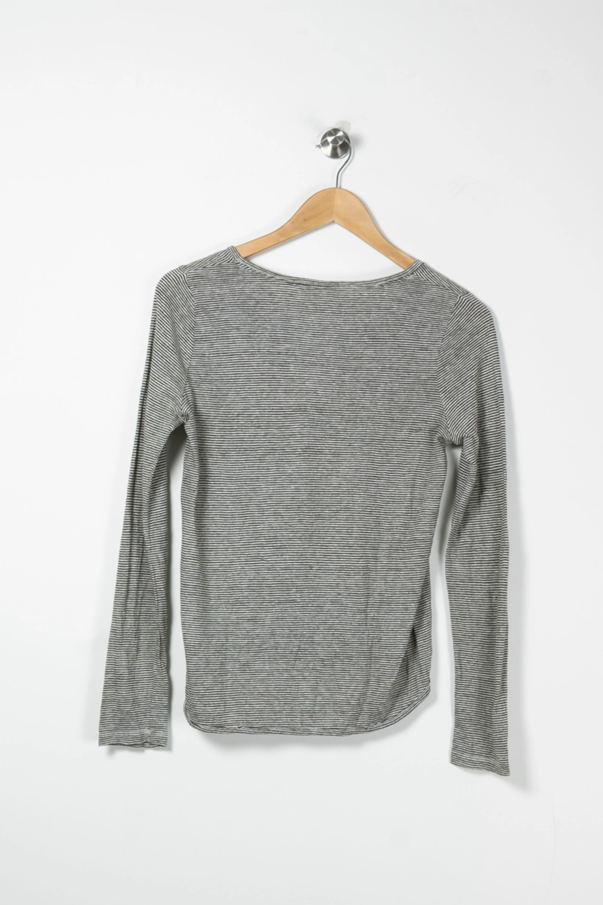 Tee-shirt Manches Longues Gris et Blanc - Taille S/36 - Image 4