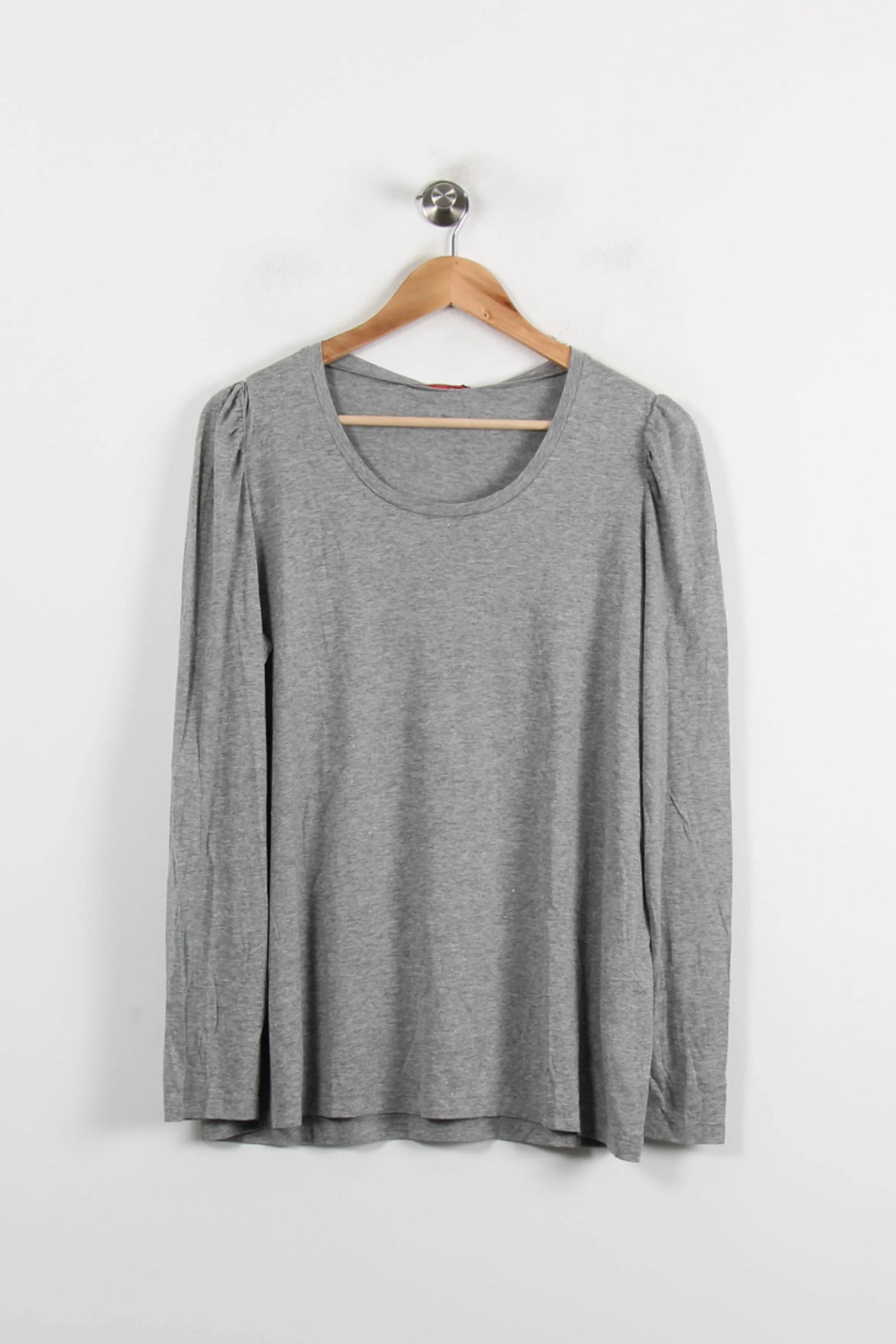 Tee-shirt Manches Longues Gris - Taille XL/42 - Image 2