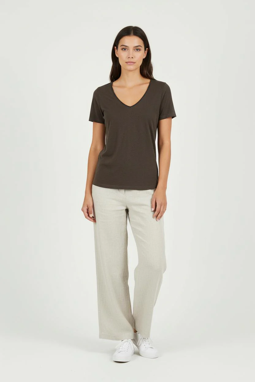 Tee-shirt Marron - Taille S/36