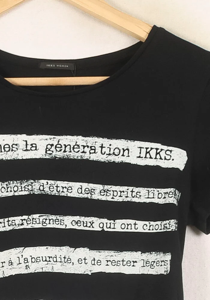 Tee-shirt Noir et Blanc - Taille XS/34 - Image 3