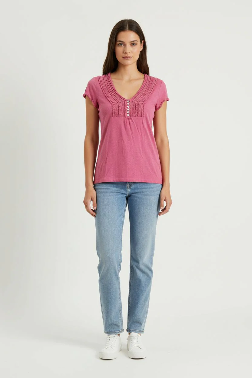 Tee-shirt Rose - Taille S/36