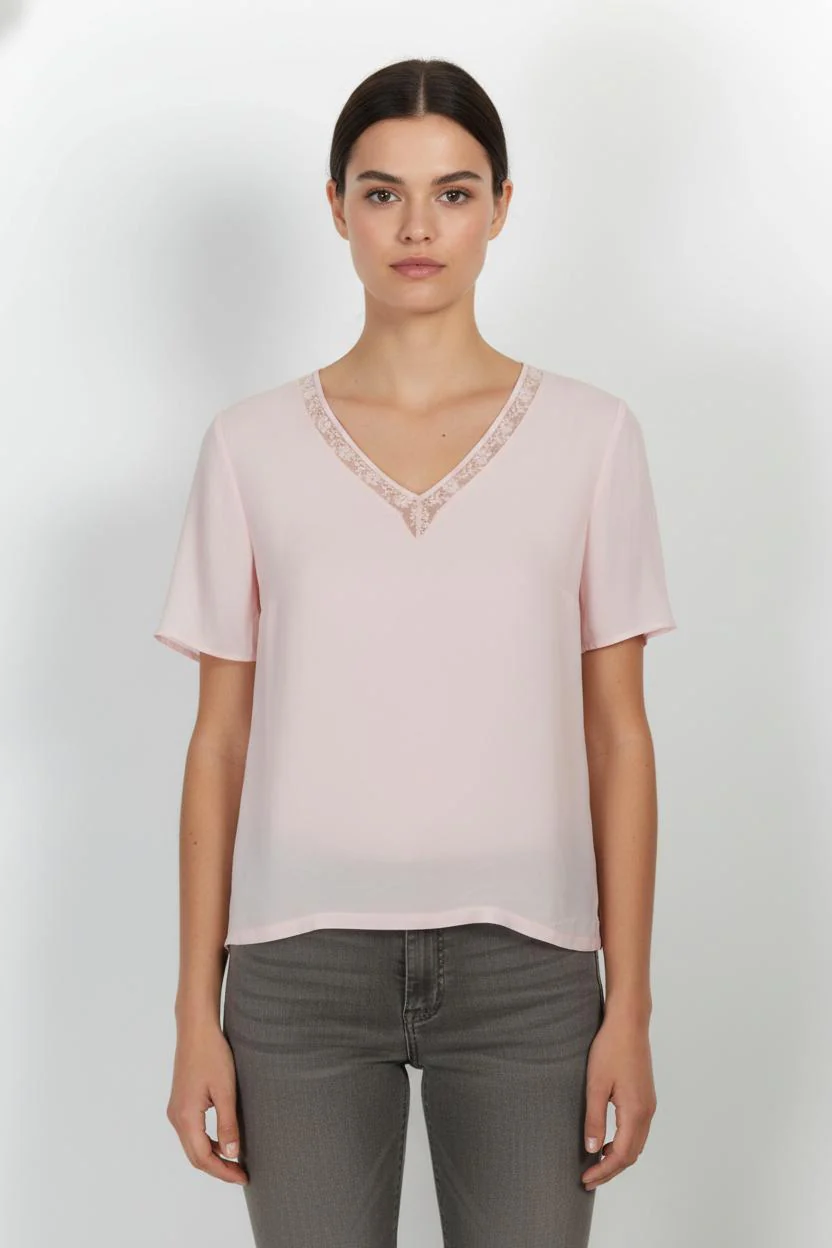 Tee-shirt Rose - Taille S/36