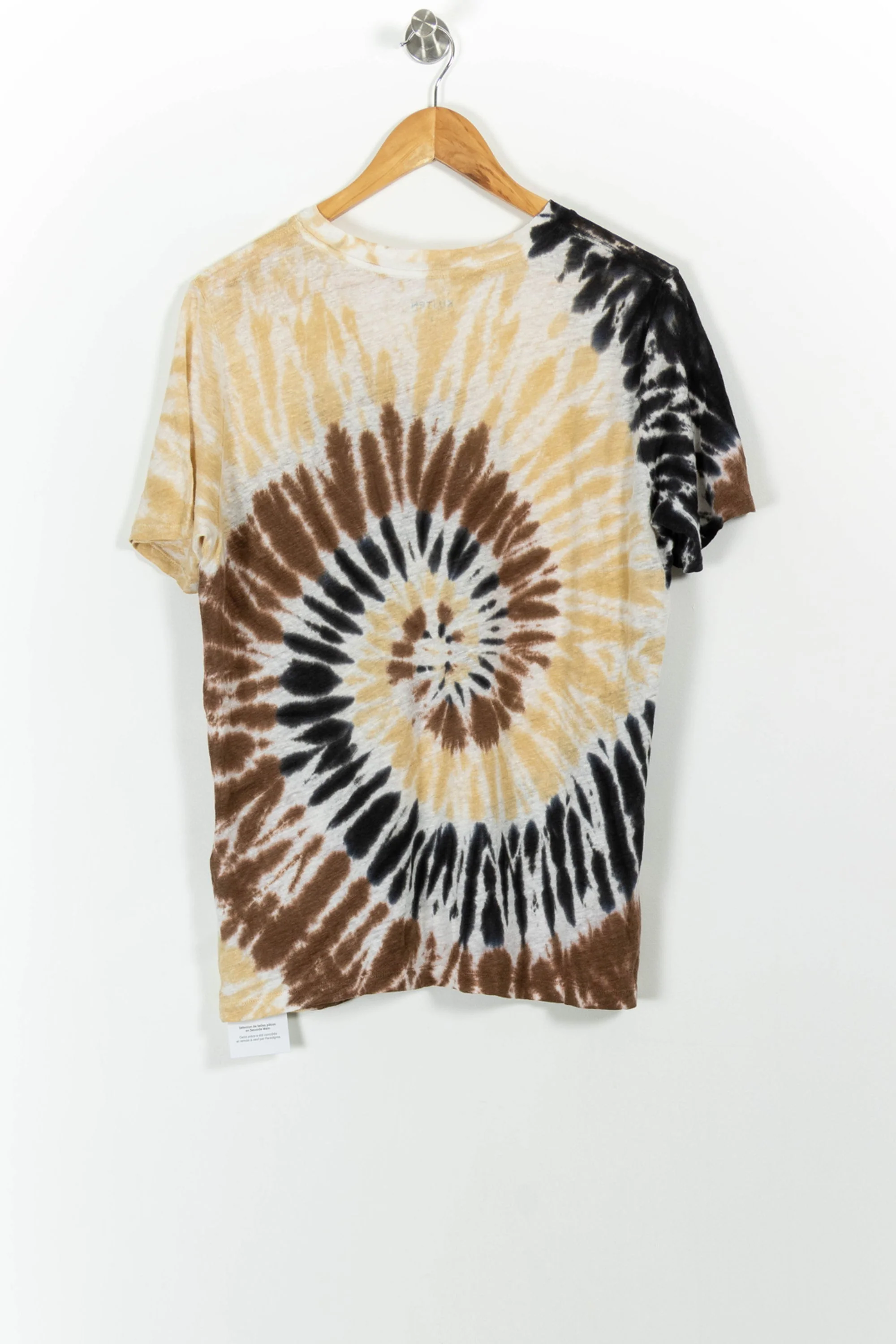 Tee-shirt Tie and Dye Noir Marron et Beige - Taille L/40 - Image 4