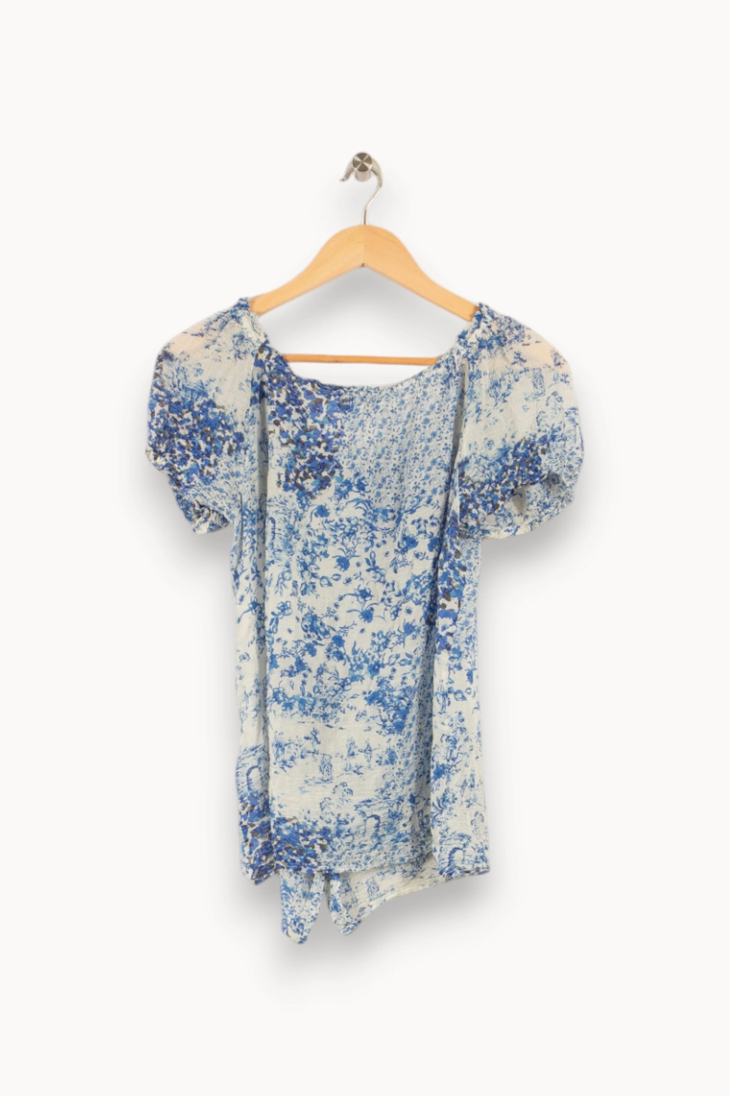 Top bleu et blanc à motifs - Taille S/36 - Image 4