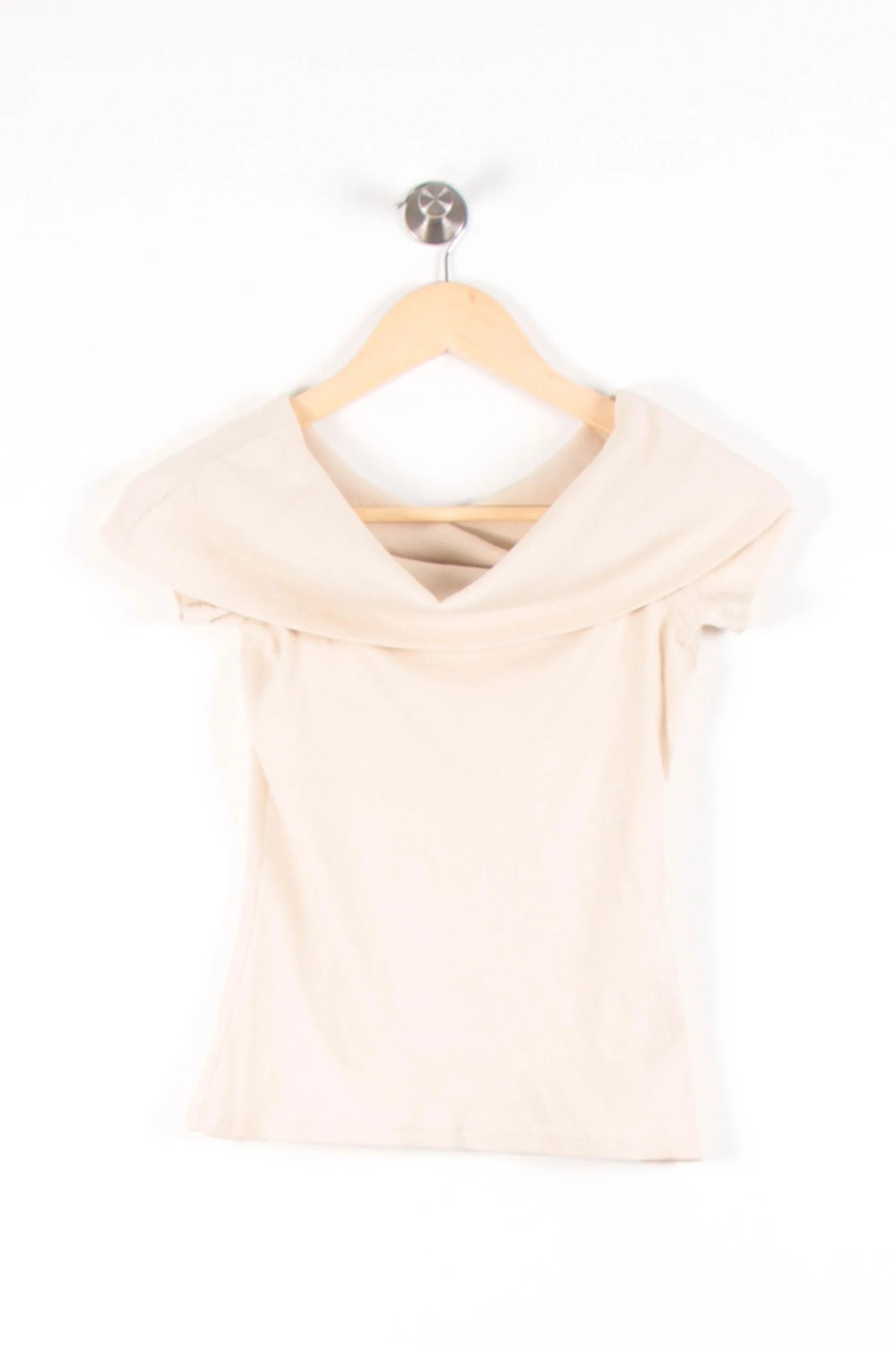 Top Col Bateau Beige - Taille XS/34 - Image 2