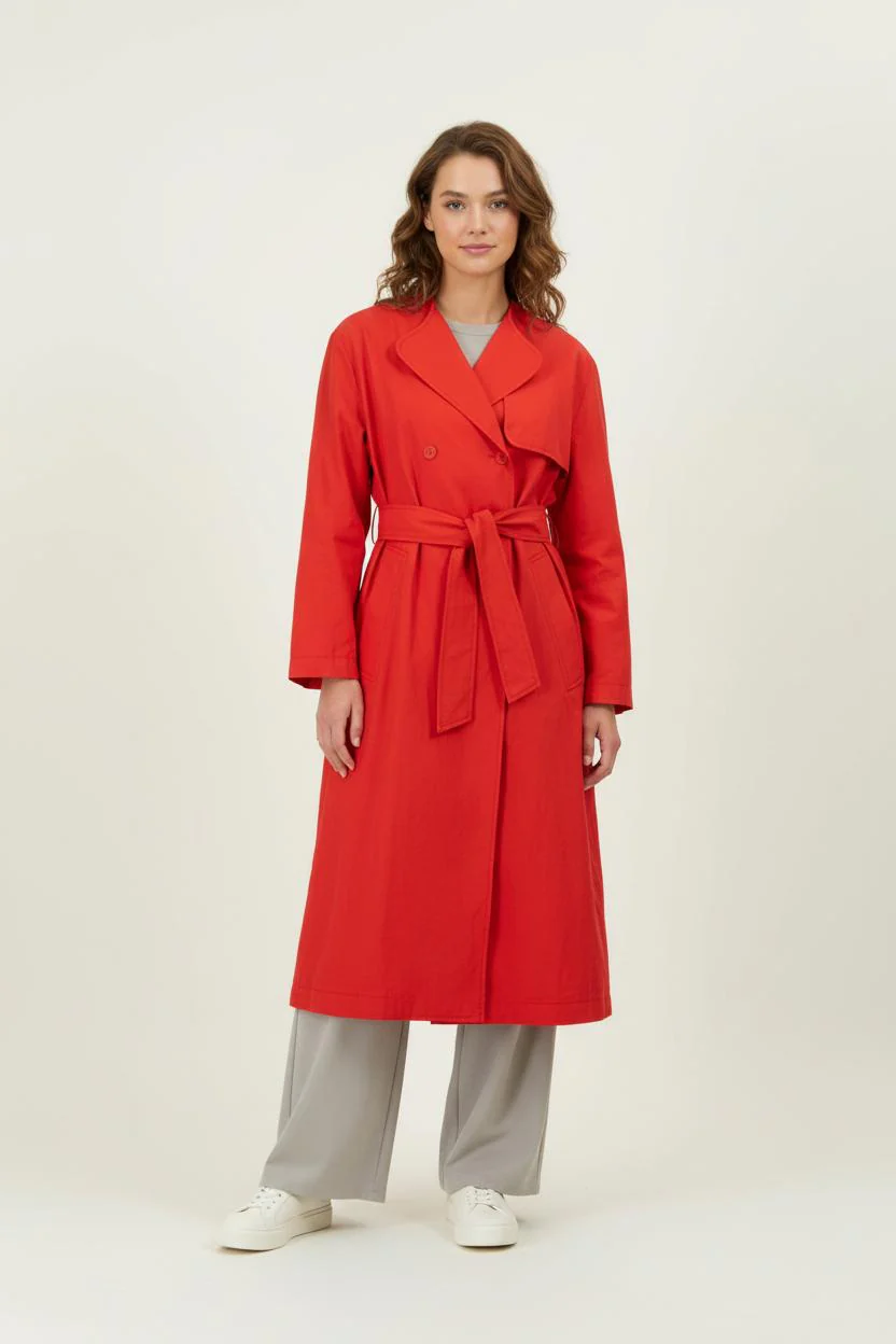 Trench Rouge - Taille XS/34