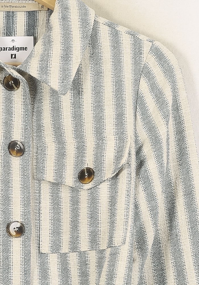 Veste Bleu et Blanc - Taille M/38 - Image 3