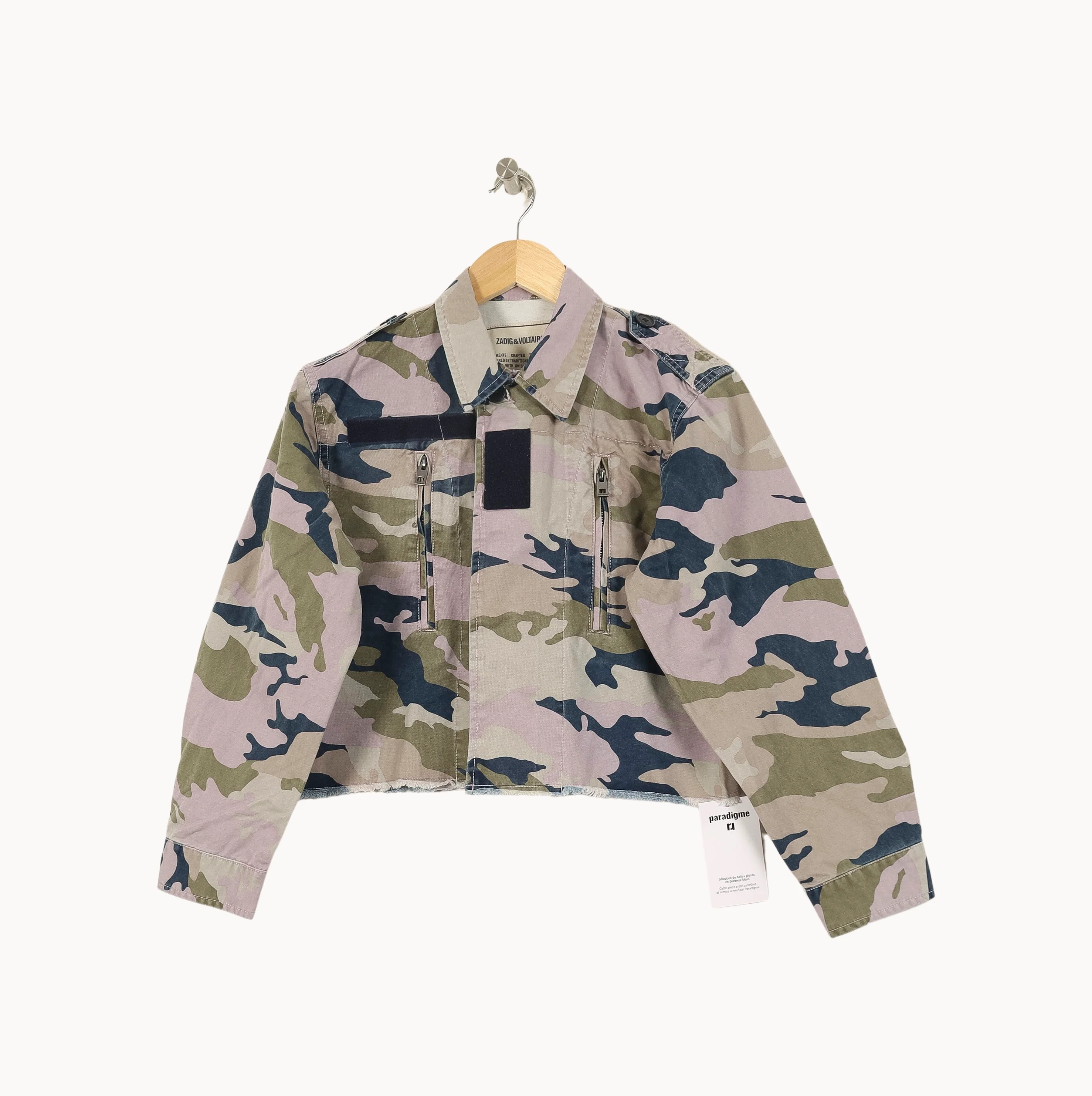 Veste Camouflage Verte et Beige - Taille XS/34 - Image 2
