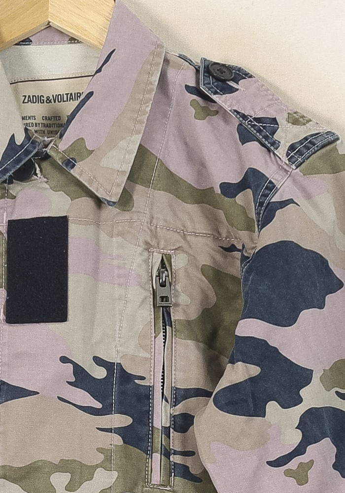 Veste Camouflage Verte et Beige - Taille XS/34 - Image 3