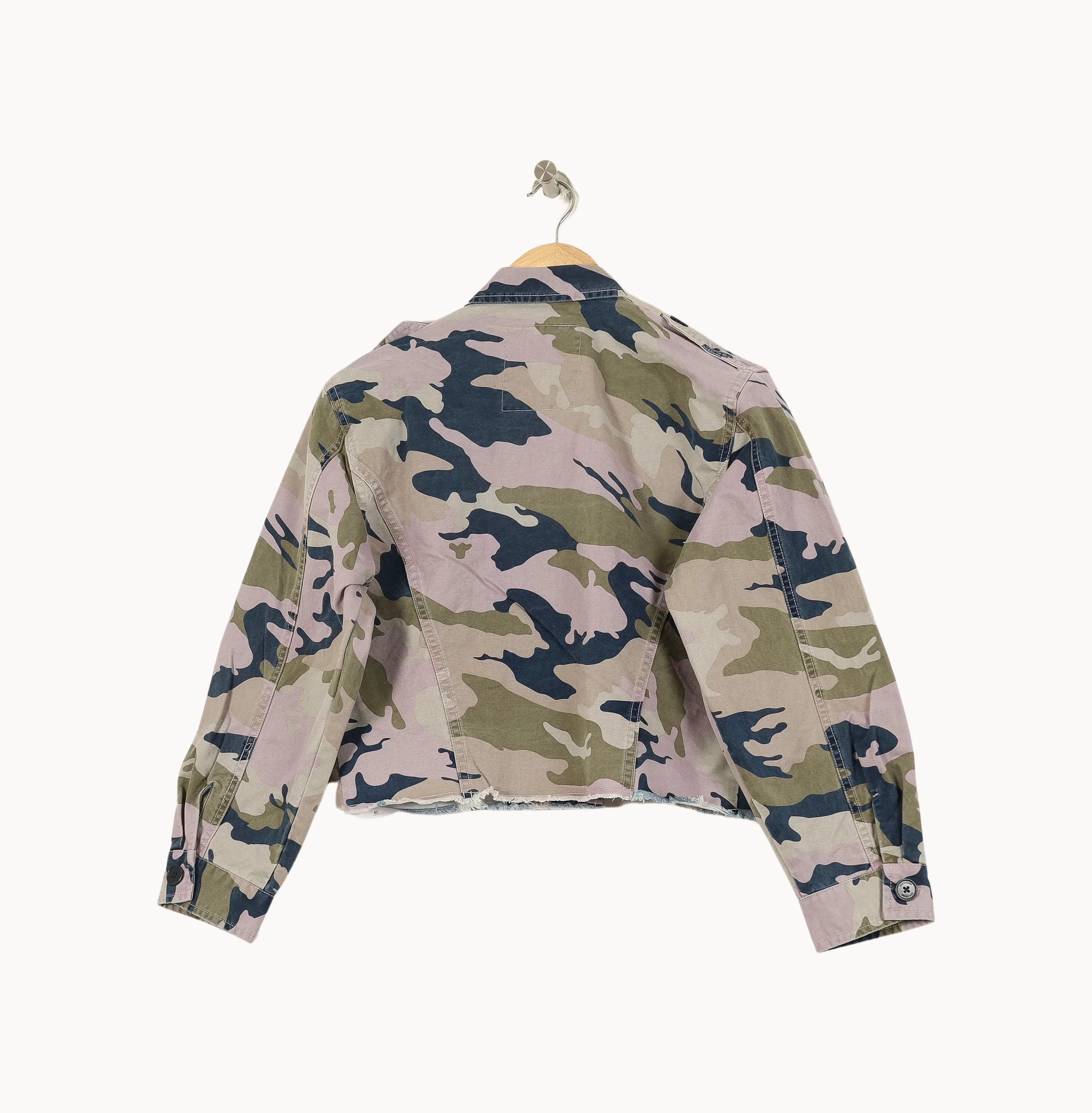 Veste Camouflage Verte et Beige - Taille XS/34 - Image 4
