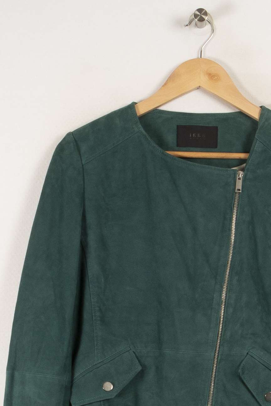 Veste en cuir vert - Taille M/38 - Image 3