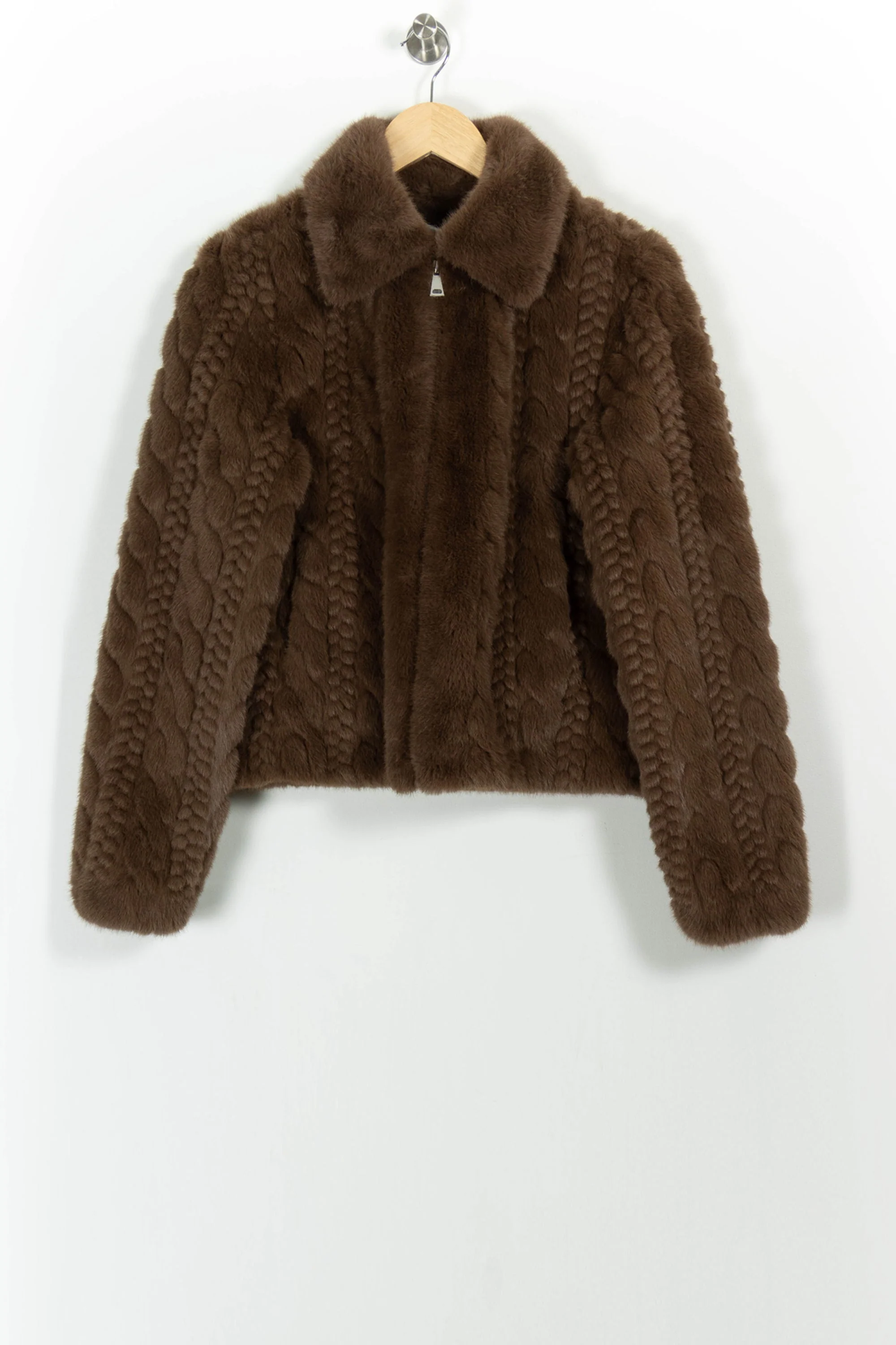 Veste en Fourrure Marron - Taille XS/34 - Image 2