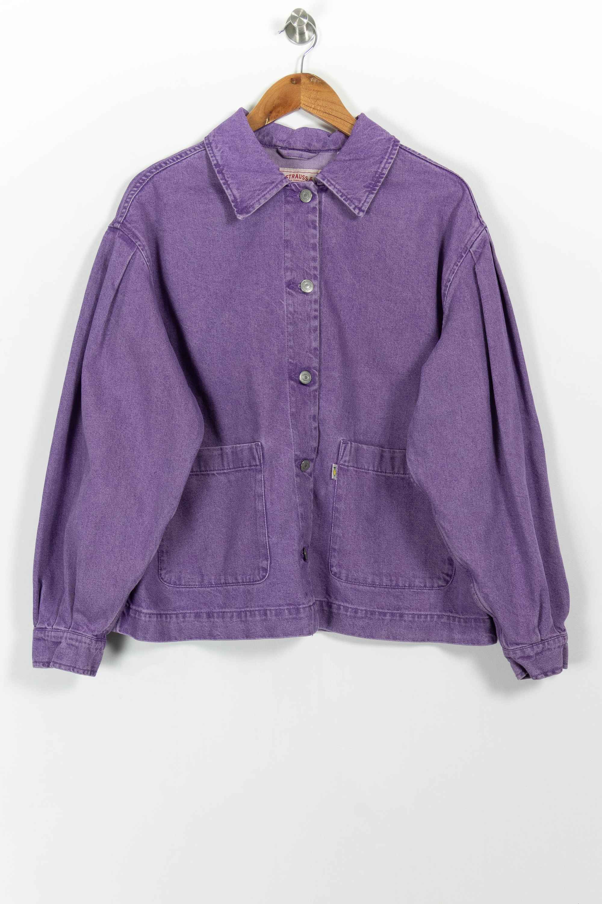 Veste en jean violette - Taille L/40 - Image 2