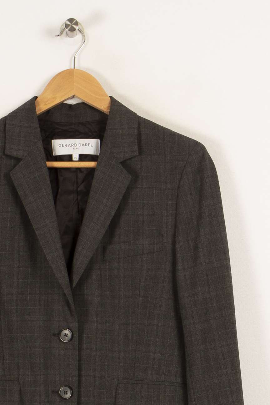 Veste grise à carreaux - Taille S/36 - Image 3