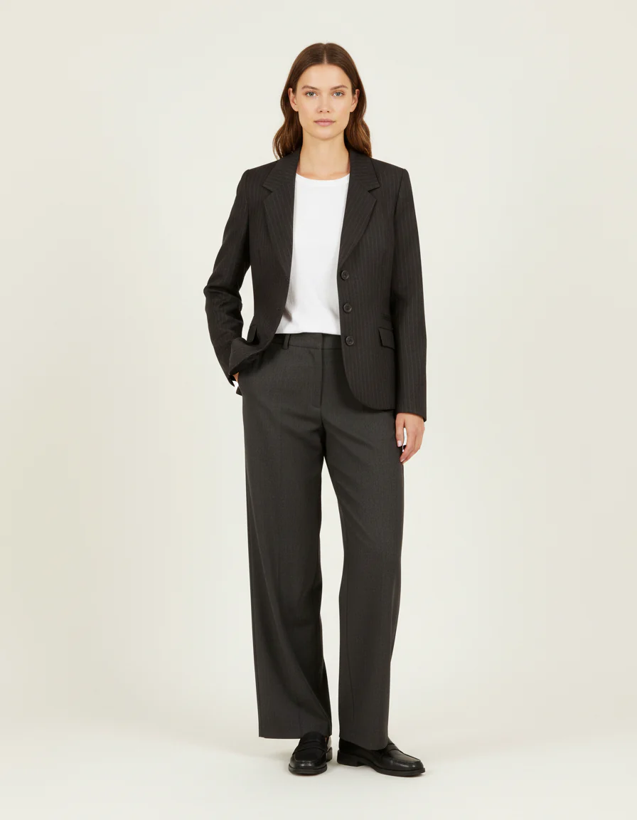 Veste grise rayée - Taille M/38 - Image 2
