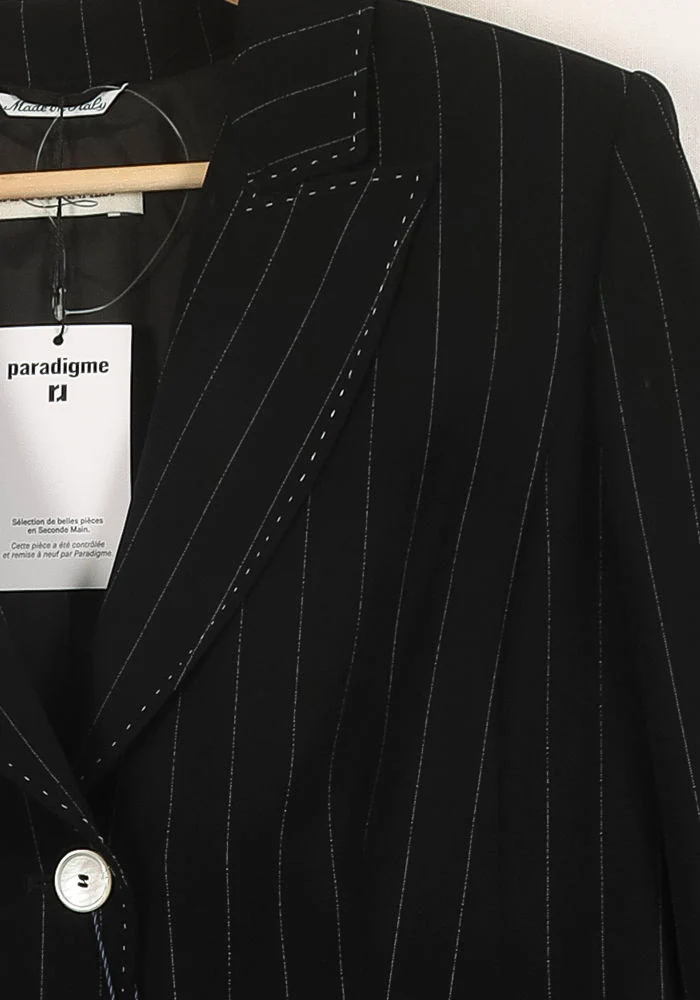 Veste Noire à Rayures - Taille XXL/44 - Image 3