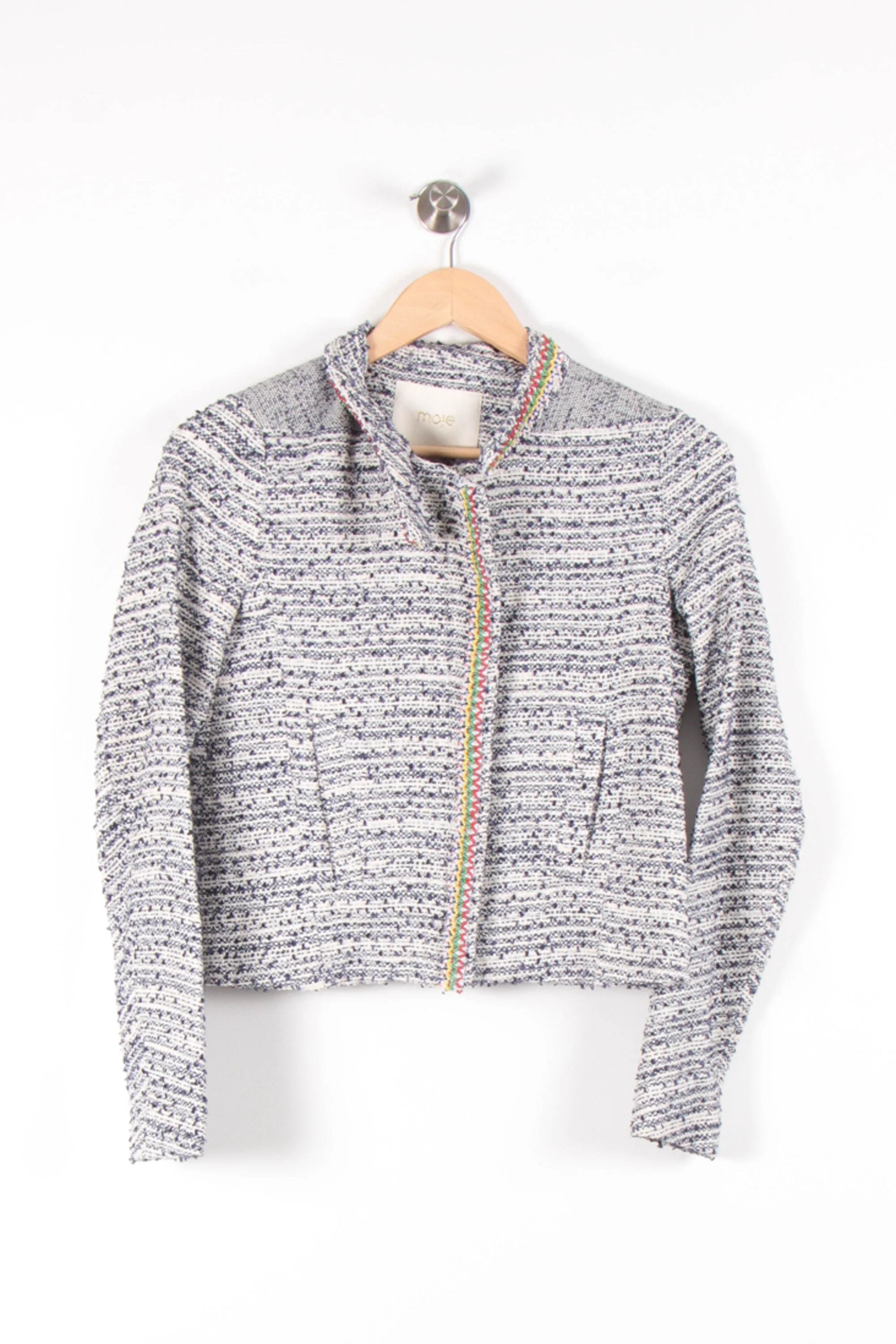 Veste Tweed Bleu - Taille S/36 - Image 2